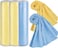 Synthetic Car Drying Towel (Pack of 3), Multicolour, Polyester, Car, Boat, Water Sports, Multipurpose Towel Cloth 3 count yellow and blue colos 3 COUNT