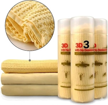 3D Synthetic Car Drying Towel (Pack of 3), Multicolour, Polyester, Car, Boat, Water Sports, Multipurpose Towel Cloth