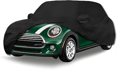 Waterproof Car Covers for 2002-2021 Mini Cooper/Cooper S(Black) 210T Custom 6 Layers Heavy Duty Waterproof All Weather Protection Outdoor