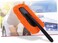2 PACK Car Duster Exterior/Interior - Orange Microfiber Microfiber Brush with Short Plastic Handle - Effective Dust Remover for Car, Home, Office -