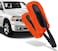2 PACK Car Duster Exterior/Interior - Orange Microfiber Microfiber Brush with Short Plastic Handle - Effective Dust Remover for Car, Home, Office -