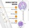 Electric Fly Swatter Racket, 2400mAh Mosquito Zapper with 3-Layer Safety Mesh, Foldable Fly Zapper Racket, Large Surface for Indoor and Outdoor Use