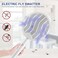 Electric Fly Swatter Racket, 2400mAh Mosquito Zapper with 3-Layer Safety Mesh, Foldable Fly Zapper Racket, Large Surface for Indoor and Outdoor Use