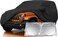 6 Layers Car Cover Custom Fit for Jeep Wrangler 4 Dr/Unlimited 4 Door JK JL, Waterproof All Weather for Automobiles, Outdoor Full Cover Rain Sun UV Protection