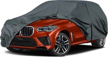 8 Premium Layers Luxury Car Cover for BMW X6/X6M (2008&ndash;2025) &ndash; Waterproof, Windproof, UV Protection &ndash; All-Weather Outdoor Indoor Fit with Zipper Doors &amp; Tie-Downs