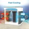 Personal Air Conditioner, Quiet USB Air Cooler with 3-Speed, Mini Air Conditioner with LED Light, Portable Air Conditioner for Small Room/Office/Dorm/Bedroom