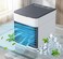 Personal Air Conditioner, Quiet USB Air Cooler with 3-Speed, Mini Air Conditioner with LED Light, Portable Air Conditioner for Small Room/Office/Dorm/Bedroom