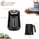 Turkish coffee Maker , Electric Automatic 600 watt, Double sided coffee pot, 250ml capacity 5 cups, Auto power off &amp; stylish design black with golden