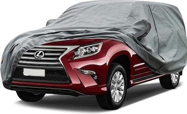 8-Layer Luxury Car Cover for Lexus GX460/GX470 (2002&ndash;2025) Waterproof, UV &amp; Hail Protection SUV Cover with Dual Zipper Access, Windproof Straps &ndash; Indoor/Outdoor SUV Cover
