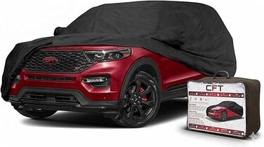 Car Cover [4x4] &ndash; All-Weather Protection   Waterproof, UV-Resistant, Dustproof, Breathable   Indoor/Outdoor Use   Zipper &amp; Mirror Pockets   Fits SUV &amp; Sedan cars (520 &times; 203 &times; 152 cm)