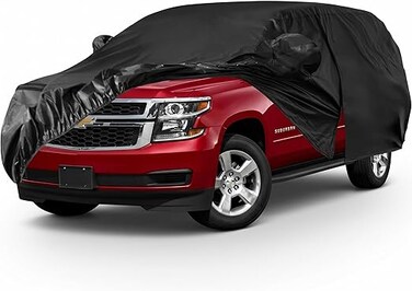 Waterproof Car Cover Replace for 2007-2023 Chevy Suburban/GMC Yukon XL/Cadillac Escalade ESV, 6 Layers All Weather Car Covers with Zipper Door for Snow Rain Dust Hail Protection (Suburban)