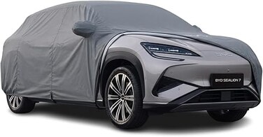 Multi-Layer Car Cover for BYD Sealion 7 - All-Weather Heavy Duty Protection - Waterproof, Heat Resistant &amp; UV Proof - Custom Fit Outdoor Vehicle Cover