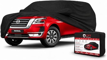 Car Cover [New NP] &ndash; Zipper &amp; Mirror Pockets, Premium Material, Perfect All-Purpose, Waterproof, Dustproof, Breathable, All Protection, Fits SUV Cars (5.38 &times; 1.98 &times; 1.77) Meters NISSAN PETROL
