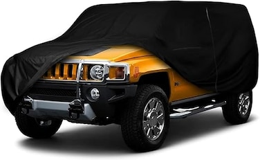 Waterproof Car Cover Replace for Hummer H3 SUV 2005-2008, 300D All Weather Classic Car Covers with Zipper Door &amp; Lock for Snow Rain Protection