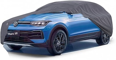 Luxury Car Cover for Taigun Facelift &ndash; 8-Layer Luxury SUV Protection, Zipper Door Access, Windproof Bands, All-Weather Outdoor Indoor Use