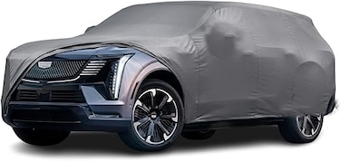 Cadillac Escalade IQ &amp; IQL Car Cover All Weather 7-Layer Waterproof with Zipper Door, Windproof Straps &amp; Reflective Strips for UV, Rain, Snow, Dust Protection