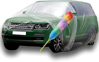 Transparent Car Cover / (5.1m*8.1m) wit Cleaining Duster