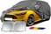 6 Layers Car Cover Waterproof All Weather for Automobiles, Outdoor Full Cover Rain Sun UV Protection with Zipper Cotton, Universal Fit for Hatchback (Up to 177") with Sunscreen and Duster