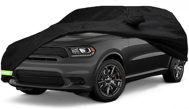 Waterproof Car Cover for Dodge Durango (11-22) 190T Custom Fit, 100% Waterproof &amp; Windproof (Black)