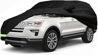 Waterproof Car Cover for Ford Explorer (11-22) 190T Custom Fit, 100% Waterproof &amp; Windproof (Black)