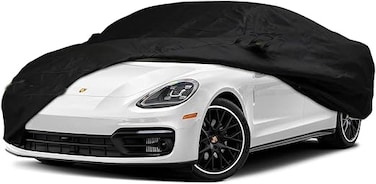 Waterproof Car Cover for Panamera (14-22) 100% Waterproof, Windproof Custom Fit (Black)
