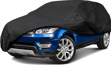 Leader Accessories Full Car Cover Premium 5 Layers Waterproof Breathable Vehicle Cover Universal Fit (SUV-187"x73"x70",Grey,Outdoor)