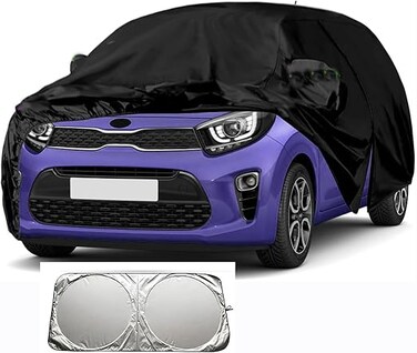 Car Cover Suitable for Kia Picanto 2003-2024, Waterproof Full Garage Car Cover with SunScreen Shied and Ventilation for Snow, Rain, All Weather Protection