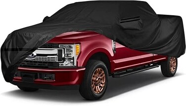 Waterproof Car Cover for 2004-2022 Fo-rd F150 Crew Cab 6.5 ft Bed Pickup 4 Door Truck Cover, All Weather 210T Windproof Car Covers with Door Zipper for Sun Rain Snow UV Protection