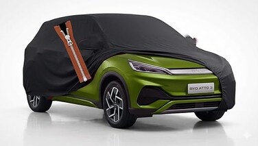 8-Layer Luxury Car Cover for BYD ATTO 3 &ndash; Waterproof, All-Weather Protection with Zippered Door &amp; Windproof Straps
