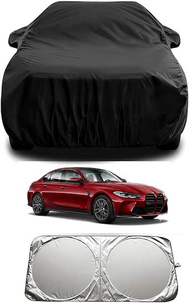100% Water Resistant Car Body Cover Compatible with Mirror for BMW M3 (Heavy Duty, Full Sized with sunscreen sheild