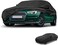 Universal Full Exterior Sedan Car Cover Waterproof All Weather Outdoor Full Cover Rain Sun UV Protection 190T-PU Black Fit for Sedan Length 187" to 198