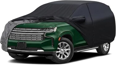 for Chevrolet for Chevy Tahoe 2007-2026 Car Cover All Weather 7-Layer Waterproof with Zipper Door, Windproof Straps &amp; Reflective Strips for UV, Rain, Snow, Dust Protection
