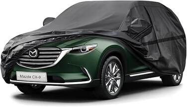 7 Layers SUV Car Cover for Mazda CX-9/CX-90/CX 9/CX 90 (2007-2024), Waterproof All Weather Outdoor Full Cover, Rain Sun UV Protection, Black