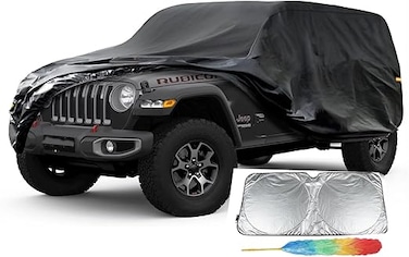 7 Layers Car Cover Waterproof All Weather UV Protection Rain Sun Protection Outdoor Full Cover Black/cleaning Duster and Sunscreen