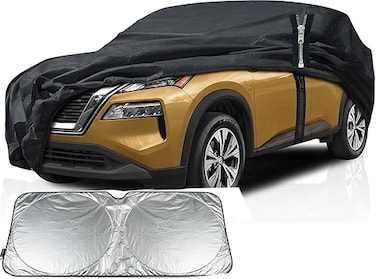 Multi-layer Car Cover for Nissan X-Trail / Rogue (2008&ndash;2026) &ndash; Waterproof All-Weather Protection with Driver Zipper Door &amp; Sunscreen Shield