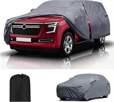 7-Layer All Weather Car Cover Fits for Nissan Patrol Y62 Y63 2010-2026   Waterproof, UV Proof with Zipper Door (Nissan Patrol Y62 Y63 2010-2026)