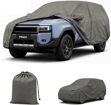 Waterproof Luxury Car Covers Fit for 2024-2026 Toyota Land Cruiser Prado 250/2010-2023LC150 Accessories All Weather Car Cover with Zipper Door for UV Rain Dust Hail Protection