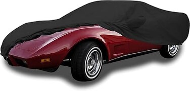 Waterproof Car Covers for 1968-1982 C3 Corvette, Car Cover 190T Covers Customer Fit 100% Waterproof Windproof Strap &amp; Double Door Zipper Up to 187&rdquo; L