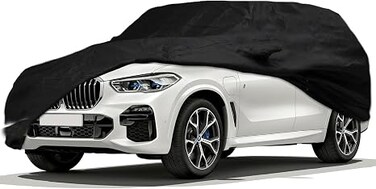 Waterproof 210T Car Covers for BMW X5/X5 M, X6/X6 M 2007-2024，Fit 100% Waterproof with Windproof Strap &amp; Single Door Zipper (for BMW X5/X5 M, X6/X6 M 2007-2024)