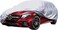 Universal car Cover Waterproof Paint Protection UV rain dust Snow Heat with Zipper Cotton Wheel Wind gust Straps (Midsize Sedans 183"-195" (465-495 cm))
