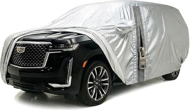 Car Cover Custom Fit 2007-2019 Cadillac Escalade ESV SUV Car Cover Heavy Duty All Weatherproof Ultrashield with driver door zipper
