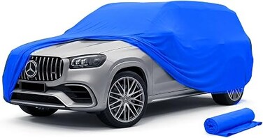 Waterproof Car Covers Replace for Benz GLS Blue All Weather Custom-fit Car Cover Windproof Bands for Snow Rain Dust Hail Protection