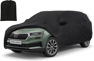 Skoda Karoq 2026-2027 Car Cover All Weather 7-Layer Waterproof with Zipper Door, Windproof UV, Rain, Snow, Dust Protection