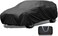 Car Cover Premium Black, Full Exterior Covers Protection UV Sun Snow Dust Storm Resistant,Vehiclecover SUV Protection Waterproof All Weather Fit for Automobiles 181-190 inch Long