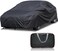 Car Cover Premium Black, Full Exterior Covers Protection UV Sun Snow Dust Storm Resistant,Vehiclecover Waterproof All Weather Fit for Automobiles 178-185 inch Long