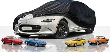 Heavy Duty Outdoor Car Cover oyota MR2 (1984&ndash;1989) Toyota MR2 (1989&ndash;1999) Honda CR-X (1983&ndash;1991) PPorsc-he 914 (1969&ndash;1976) Mazda MX-5 Miata (1989&ndash;1997)