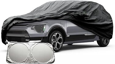 Upgrade Car Cover Custom Fit for 2017-2025 Kia NIRO EV/NIRO Hybrid, Waterproof All Weather for Automobiles, Full Exterior Cover Rain Snow Sun Protector Indoor Outdoor Car Cover Sunscreen