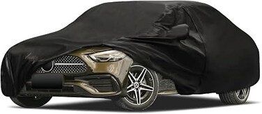 Car Cover Custom Fit for 2008-2025 Mercedes Benz C-Class C300 C350 C400 C450, Waterproof Full Exterior Cover Sun Rain Protection with Door Zipper and Cotton Lining
