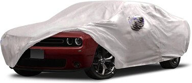 Car Cover Custom Fit for Dodge Challenger 2008-2025, Waterproof Full Exterior Cover Sun Rain Protection with Door Zipper and Cotton Lining