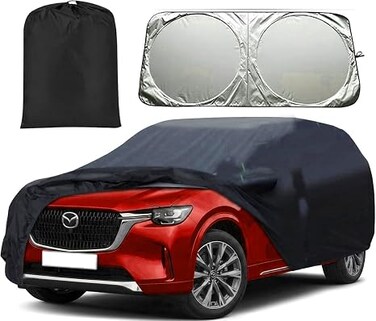 Car Cover for Mazda CX-30 2020-2024, Full Car Cover All Weather Car Covers for CX30, Waterproof Outdoor Cover with Zipper Door Reflective Strips